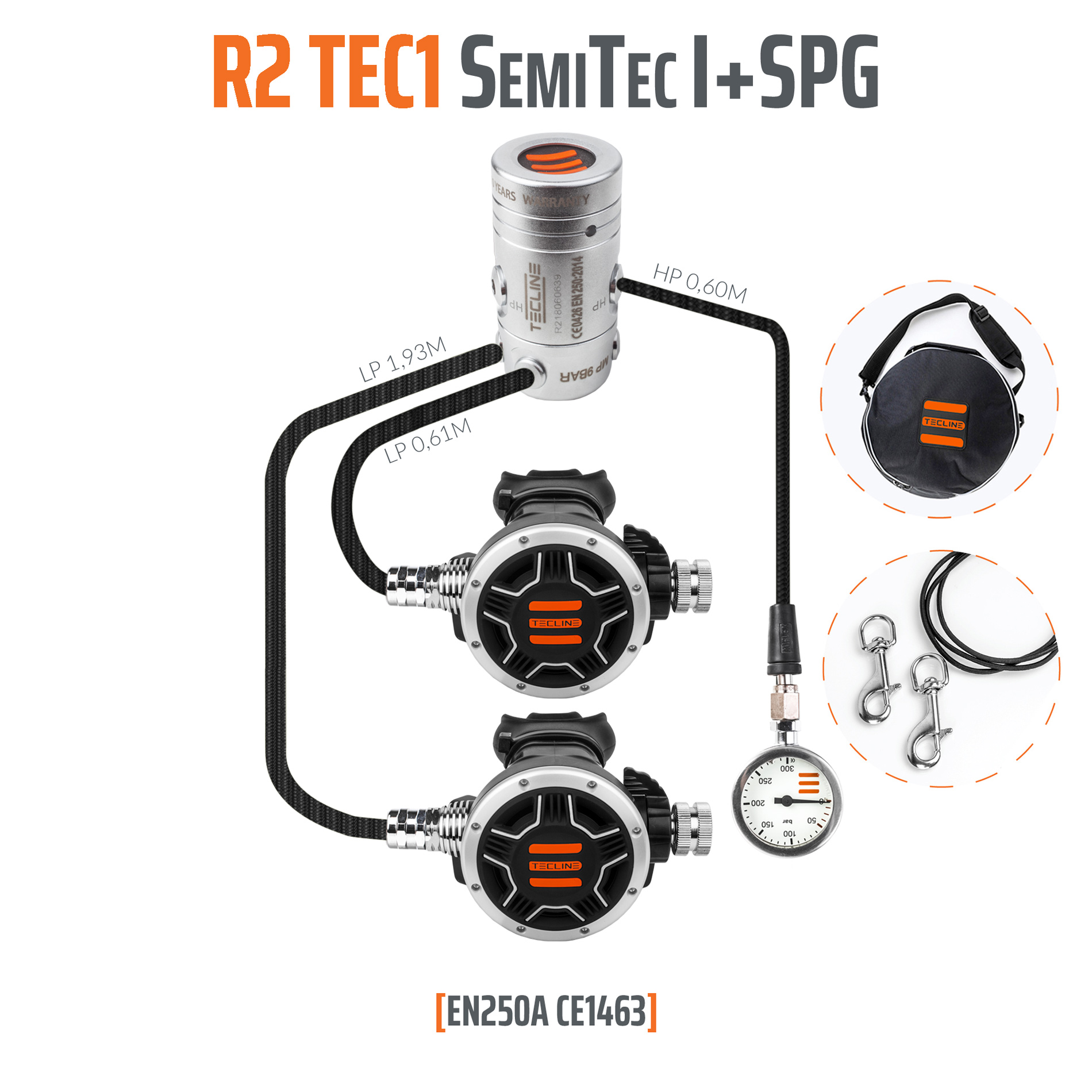 Tecline Regulator R2 TEC1 SemiTec I set with SPG - EN250A Tecline Regulator R2 TEC1 SemiTec I set with SPG - EN250A