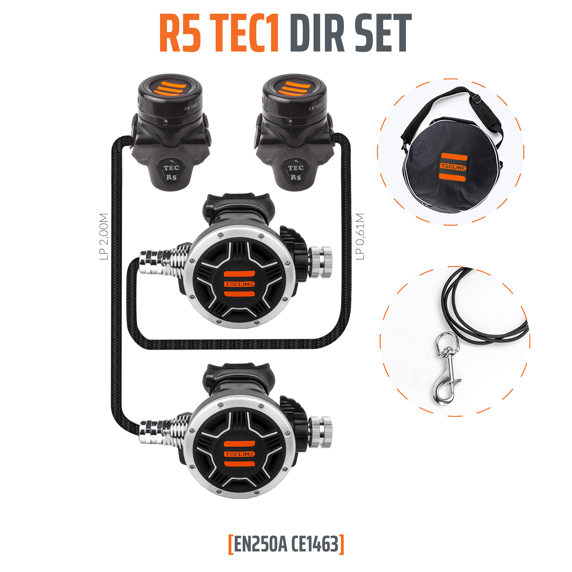 Tecline Regulator R5 TEC1 DIR Set - EN250A Tecline Regulator R5 TEC1 DIR Set - EN250A