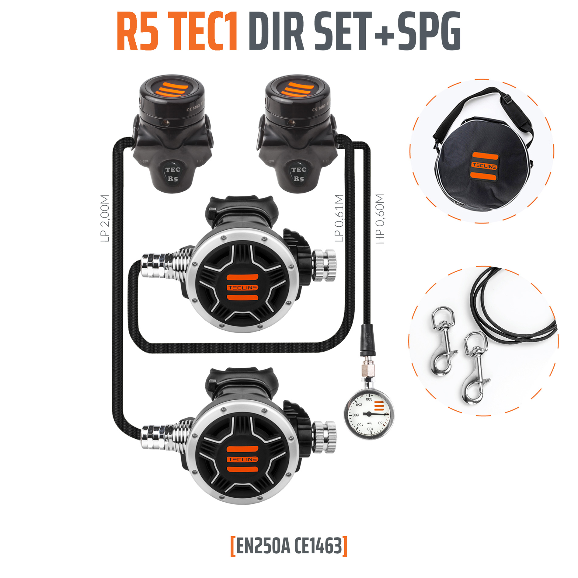 Tecline Regulator R5 TEC1 DIR Set + SPG - EN250A Tecline Regulator R5 TEC1 DIR Set + SPG - EN250A