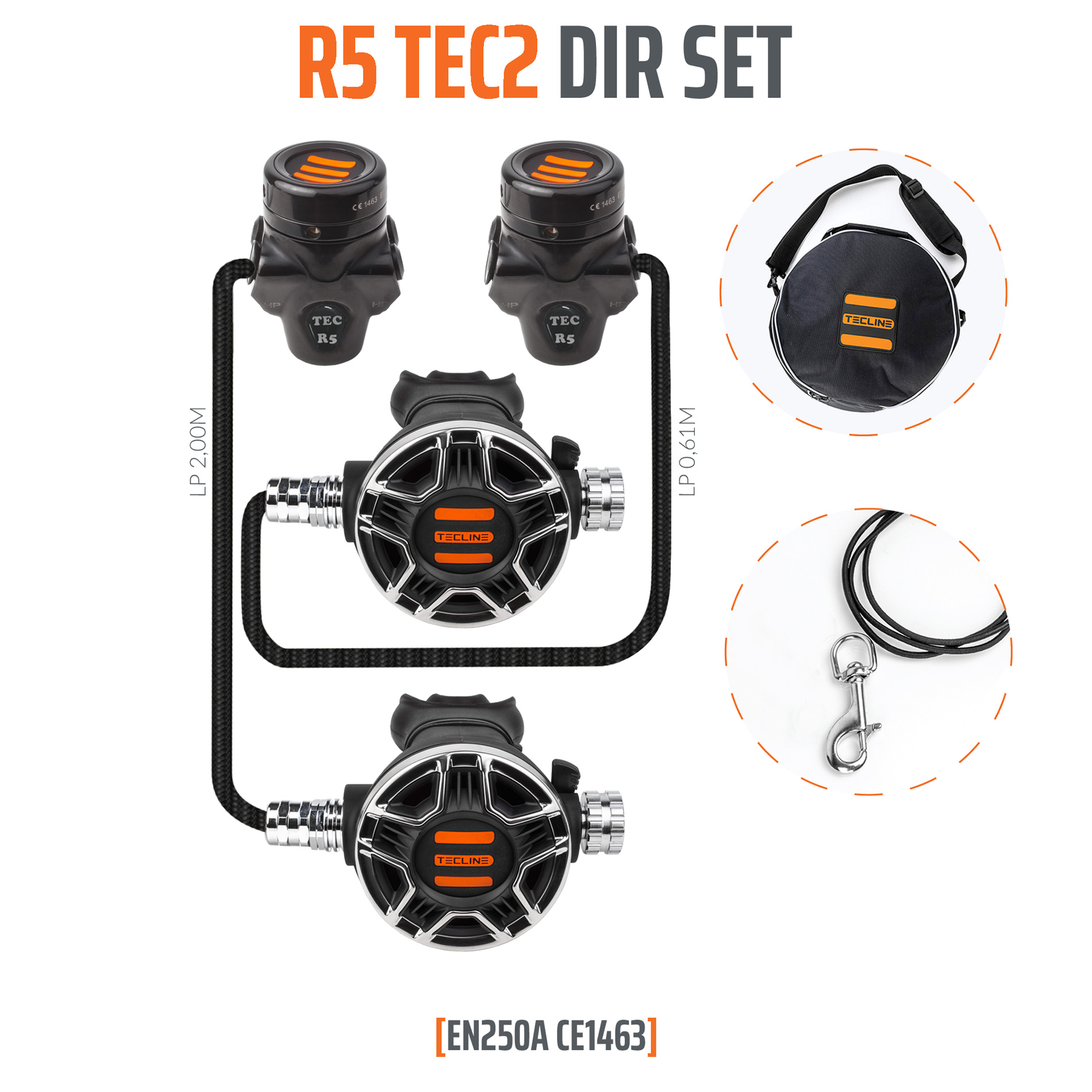 Tecline Regulator R5 TEC2 DIR Set - EN250A Tecline Regulator R5 TEC2 DIR Set - EN250A