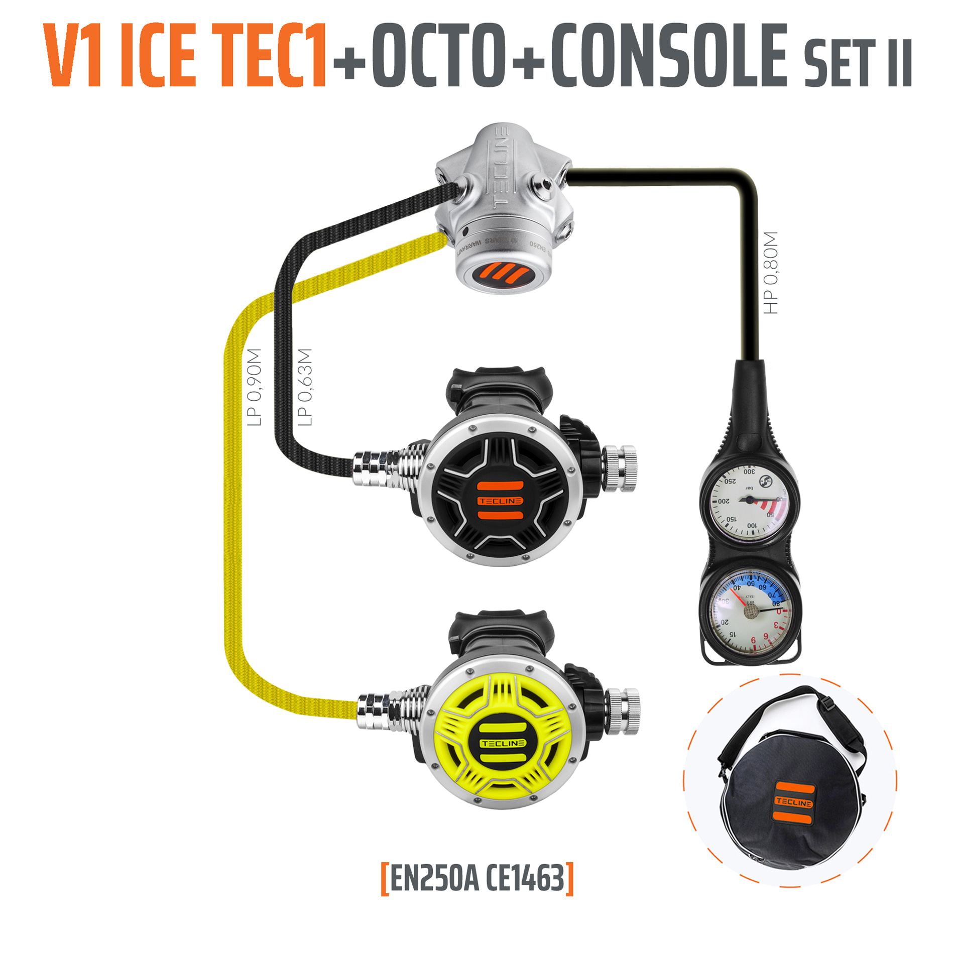 Tecline Regulator V1 ICE TEC1 set II with octo and 2 element console - EN250A Tecline Regulator V1 ICE TEC1 set II with octo and 2 element console - EN250A